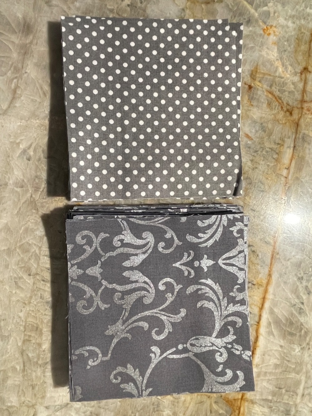 79 Precut 5" Cotton Quilt Squares Gray Charm Pack